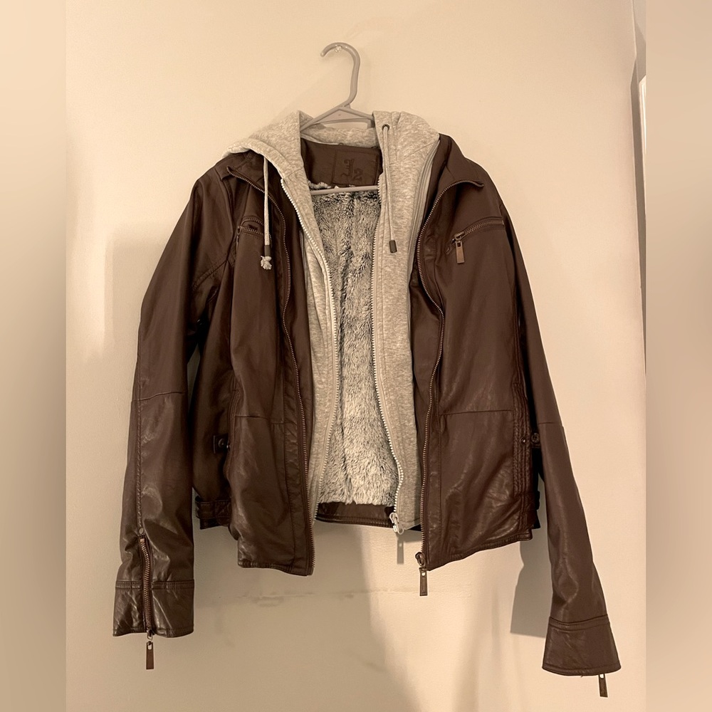 Purple Leather-like Jacket